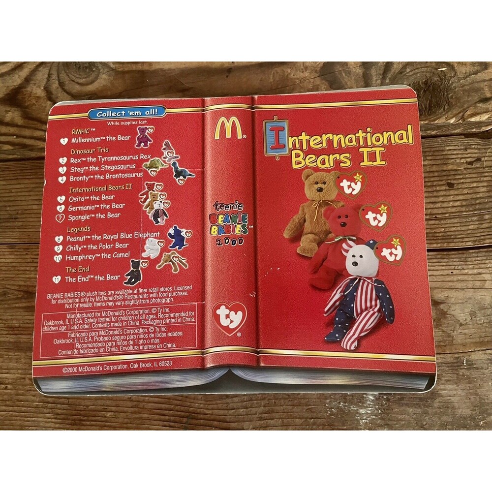 Ty Beanie Baby McDonalds 2000 International Bears II Spangle The Bear Sealed Y2K - Picture 3 of 3
